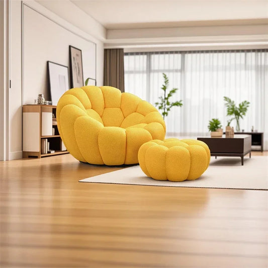 Bloom in Comfort – Pumpkin Puff Bean Bag Chair