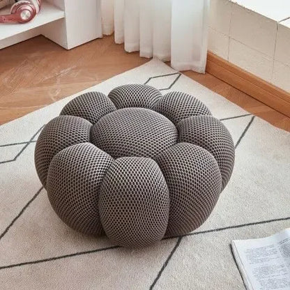 Bloom in Comfort – Pumpkin Puff Swivel Lounge Chair