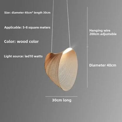 Illan Suspension Lamp-Suspended Wooden Artwork