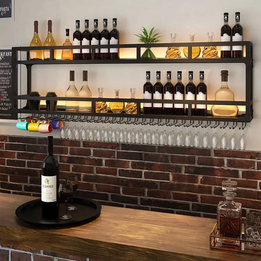 Nordic-Style Wall-Mounted Wine Rack - The Perfect Blend of Practicality and Aesthetics