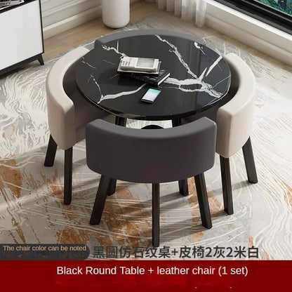 Nordic-Style Table and Chair Set with Storage-Redefining Light Luxury and Minimalism