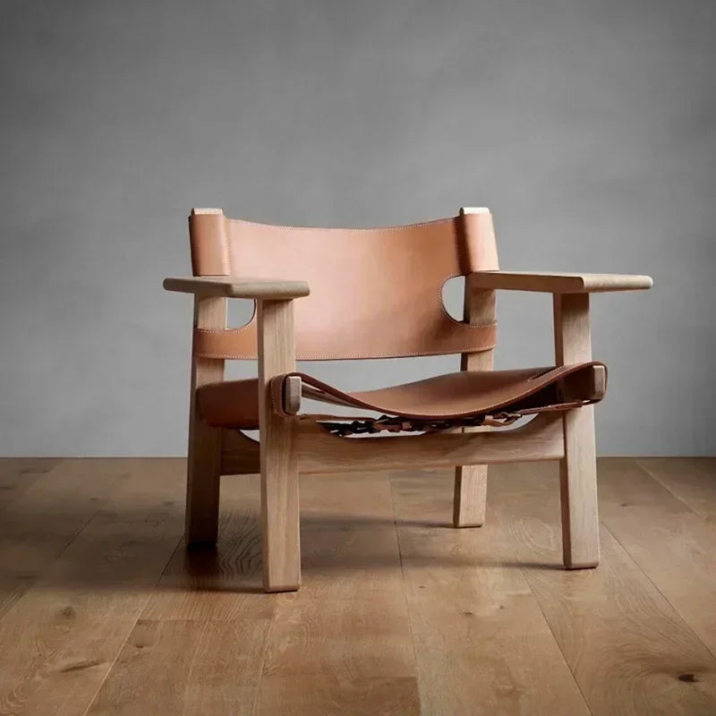 Timeless Allure – Spanish Hunting Rattan Lounge Chair
