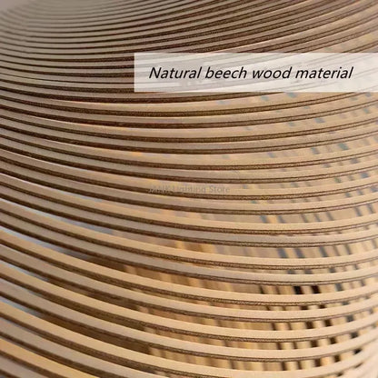 Illan Suspension Lamp-Suspended Wooden Artwork