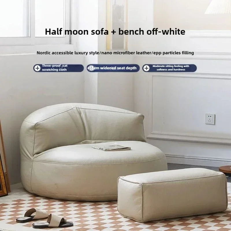 Half-Moon Bean Bag Chair - Your Personal Oasis of Laziness