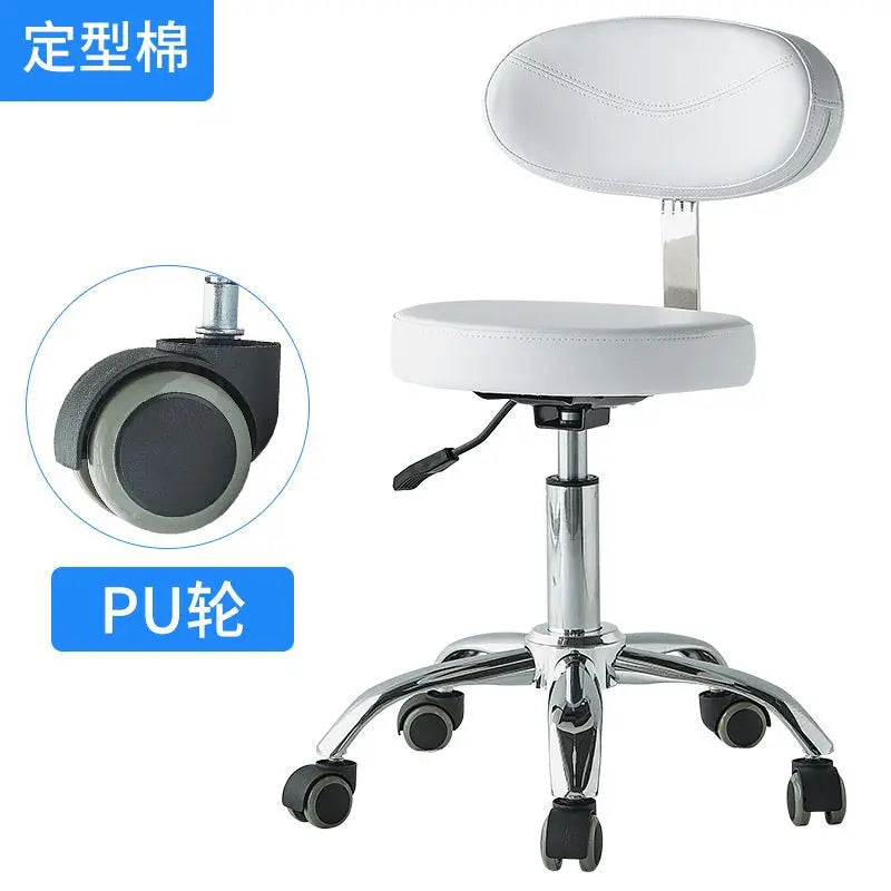 Silla elevadora para técnico de belleza, silla para dentista, silla para salón de uñas, taburete giratorio silencioso para computadora para peluquería y tatuajes.