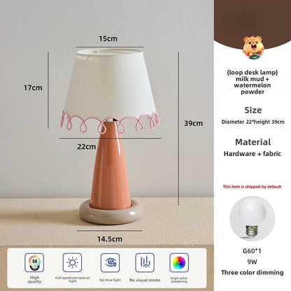 Loop Creamy Color-Block Table Lamp-A Lamp as Sweet And Gentle As Cream