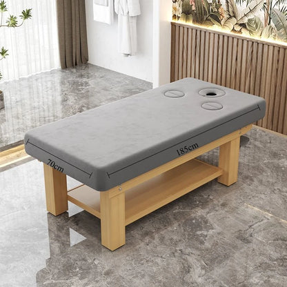 Nordic-Style Solid Wood Massage Bed