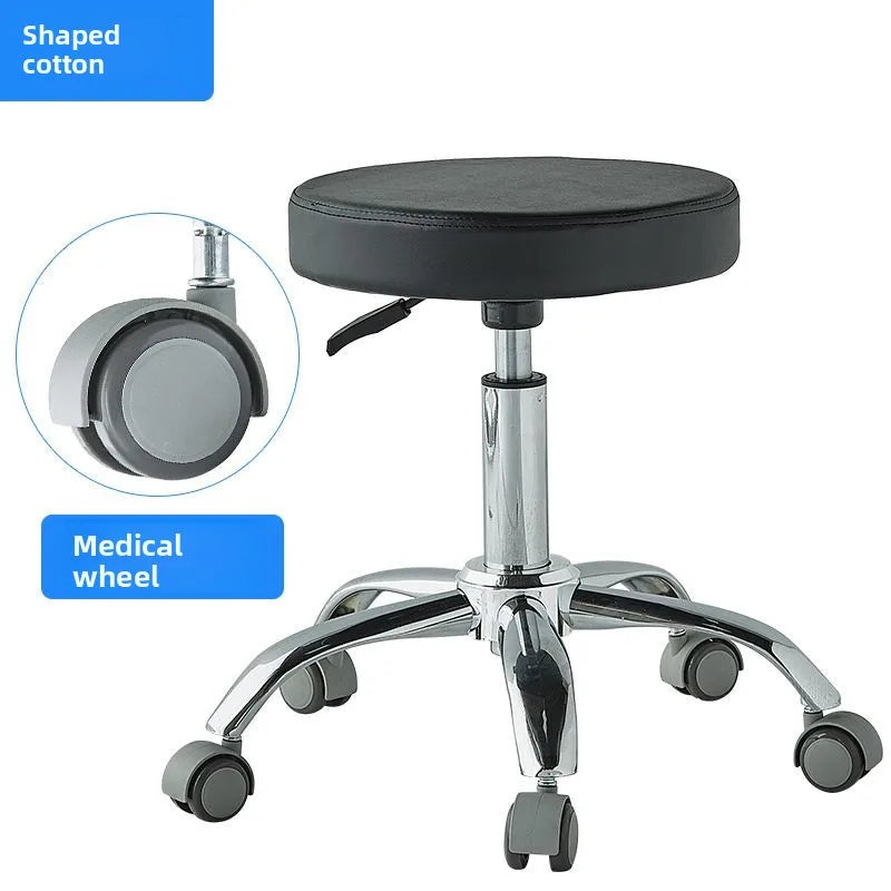 Silla elevadora para técnico de belleza, silla para dentista, silla para salón de uñas, taburete giratorio silencioso para computadora para peluquería y tatuajes.