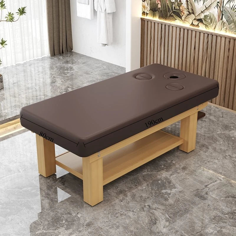 Nordic-Style Solid Wood Massage Bed