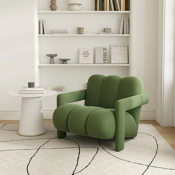 Fauteuil d'appoint en velours moelleux design - Laissez-vous séduire par le confort moderne
