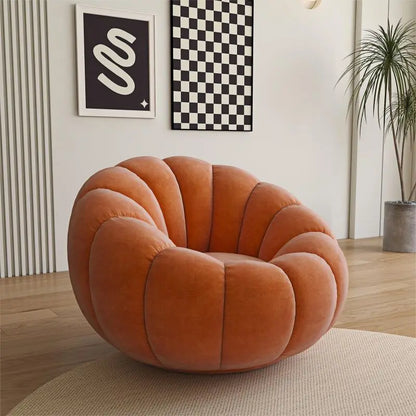 Pumpkin Lazy Armchair-A Cloud Of Plush Comfort