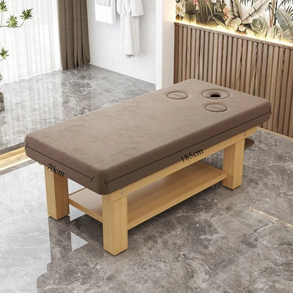 Nordic-Style Solid Wood Massage Bed