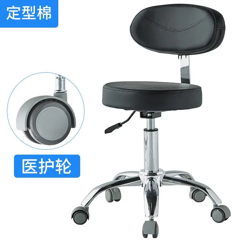 Silla elevadora para técnico de belleza, silla para dentista, silla para salón de uñas, taburete giratorio silencioso para computadora para peluquería y tatuajes.