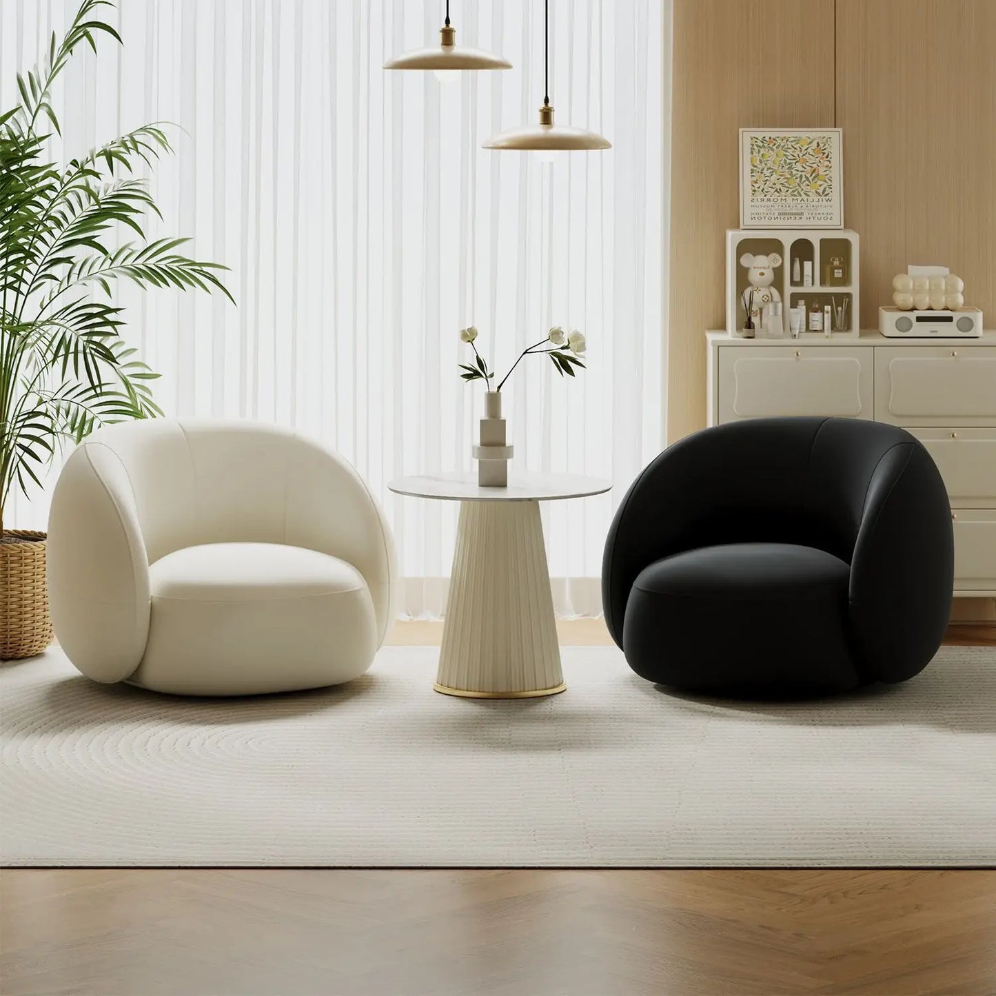 Nordic Armchair – Minimalist Single Sofa for Office, Lounge, Living Room and Meeting Areas
