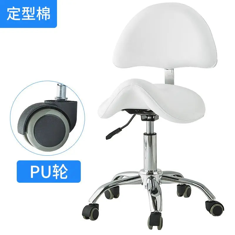 Silla elevadora para técnico de belleza, silla para dentista, silla para salón de uñas, taburete giratorio silencioso para computadora para peluquería y tatuajes.