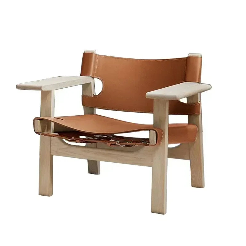 Timeless Allure – Spanish Hunting Rattan Lounge Chair