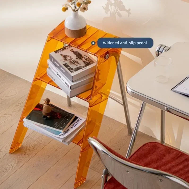 Transparent Foldable Step Ladder - Practical Choice for the Family