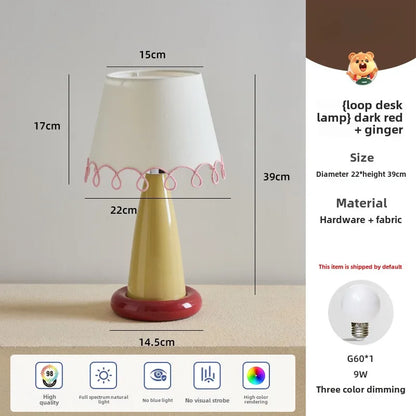 Loop Creamy Color-Block Table Lamp-A Lamp as Sweet And Gentle As Cream