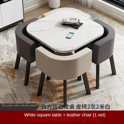 Nordic-Style Table and Chair Set with Storage-Redefining Light Luxury and Minimalism