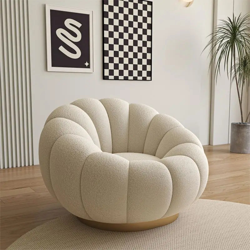 Pumpkin Lazy Armchair-A Cloud Of Plush Comfort