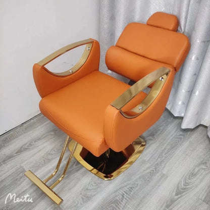 Upgraded Reclining Salon & Barber Chair – Adjustable, Rotating Haircut & Shaving Stool for Hairdressing
