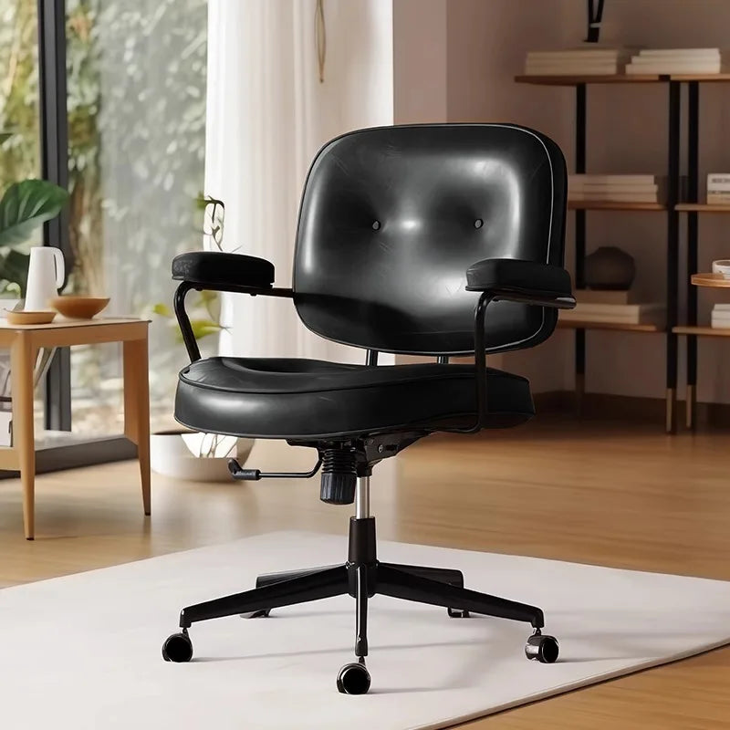 Multi-functional Chair – Luxury Cowhide Swivel Office & Computer Chair