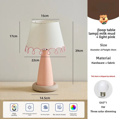 Loop Creamy Color-Block Table Lamp-A Lamp as Sweet And Gentle As Cream