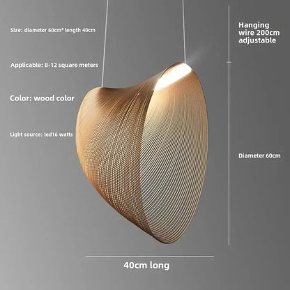 Illan Suspension Lamp-Suspended Wooden Artwork