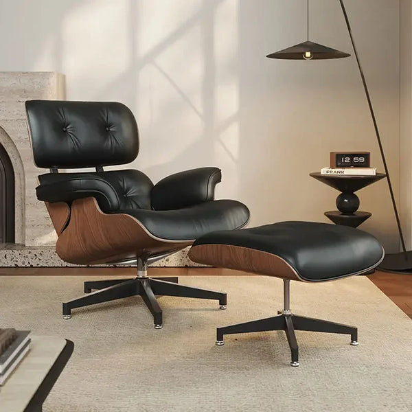 Sillón y otomana: un icono del diseño que combina lujo y comodidad 