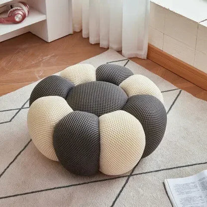 Bloom in Comfort – Pumpkin Puff Swivel Lounge Chair