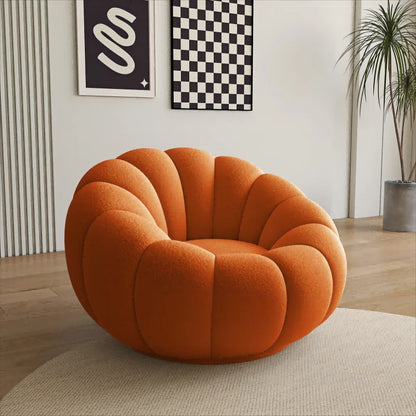 Pumpkin Lazy Armchair-A Cloud Of Plush Comfort