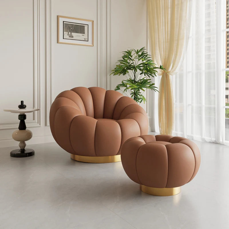 Pumpkin Lazy Armchair-A Cloud Of Plush Comfort