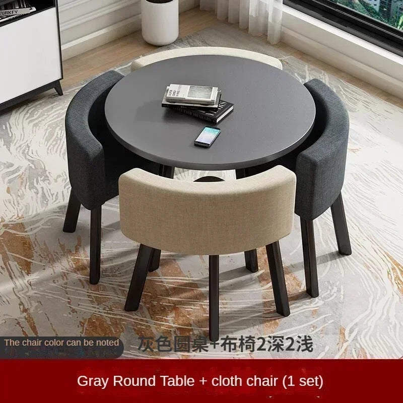 Nordic-Style Table and Chair Set with Storage-Redefining Light Luxury and Minimalism