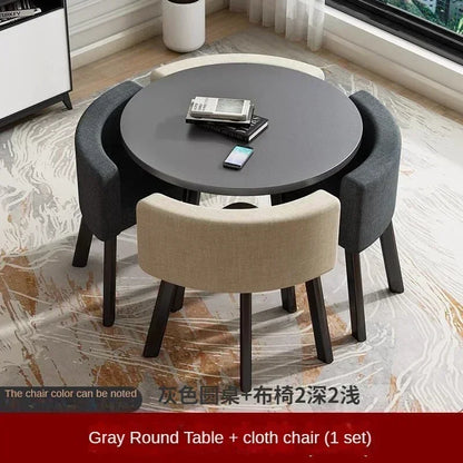 Nordic-Style Table and Chair Set with Storage-Redefining Light Luxury and Minimalism