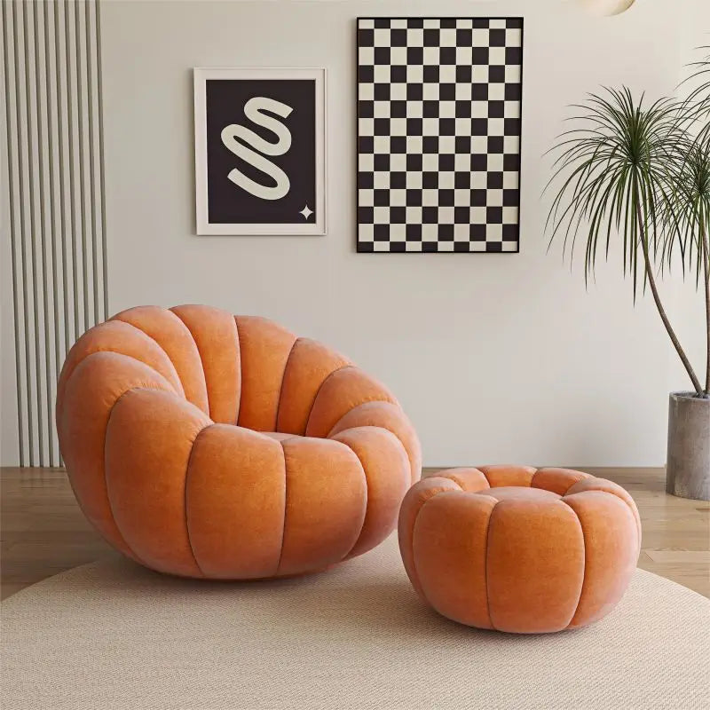 Pumpkin Lazy Armchair-A Cloud Of Plush Comfort