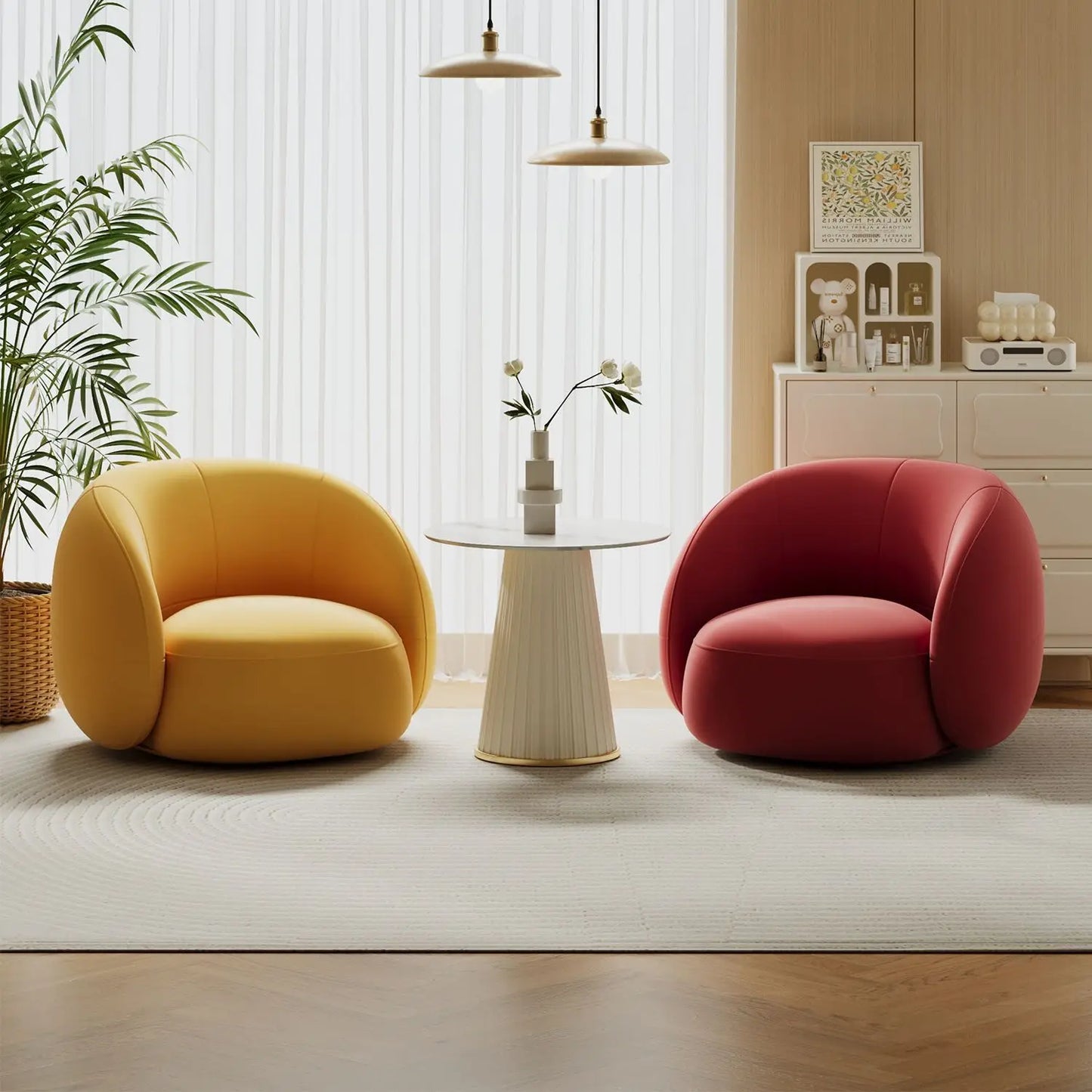 Nordic Armchair – Minimalist Single Sofa for Office, Lounge, Living Room and Meeting Areas