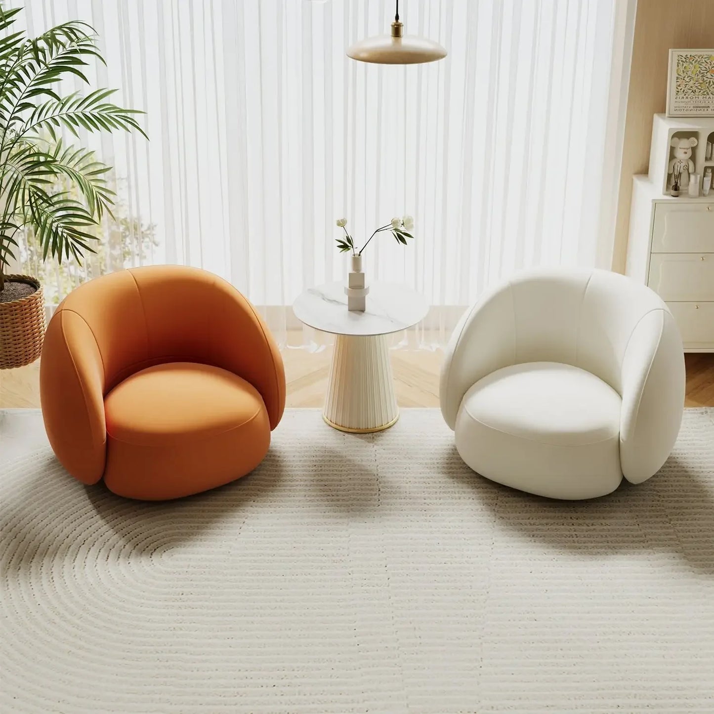 Nordic Armchair – Minimalist Single Sofa for Office, Lounge, Living Room and Meeting Areas