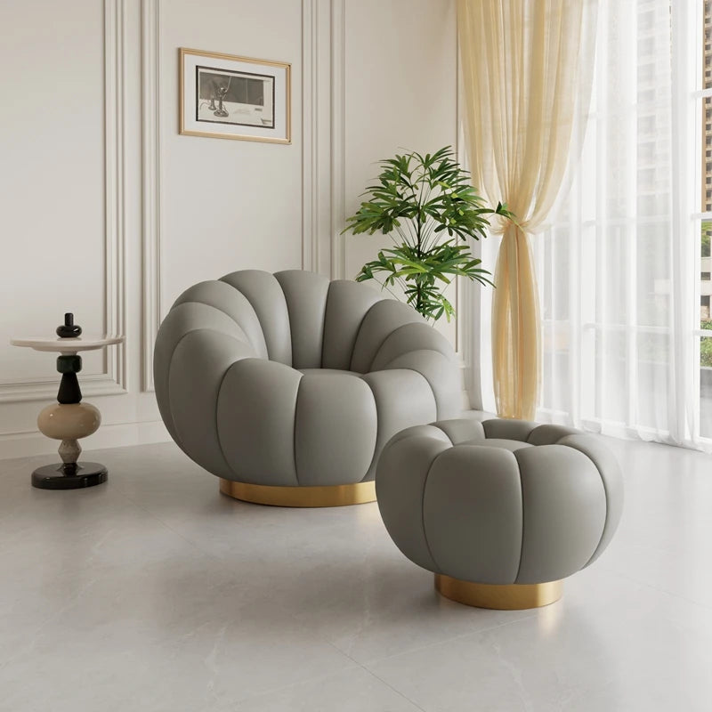 Pumpkin Lazy Armchair-A Cloud Of Plush Comfort