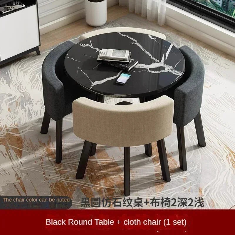 Nordic-Style Table and Chair Set with Storage-Redefining Light Luxury and Minimalism