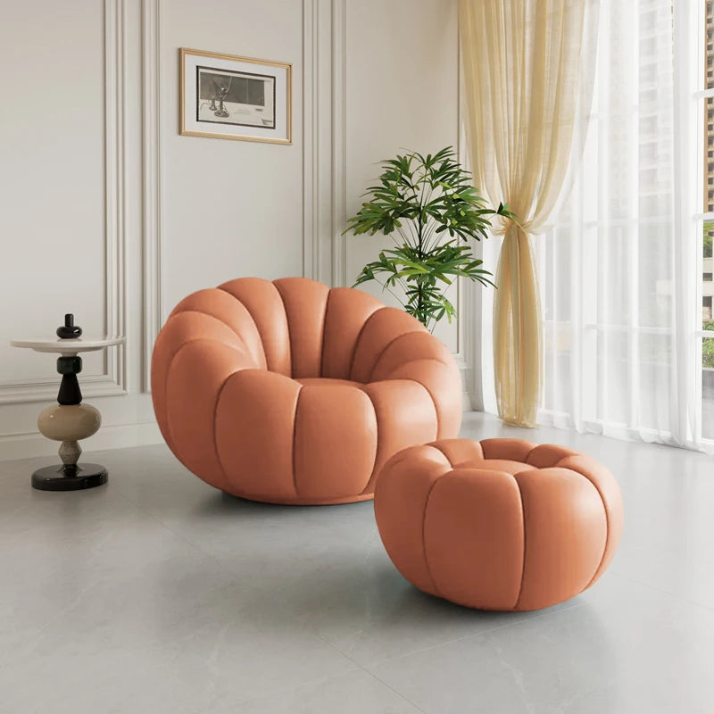 Pumpkin Lazy Armchair-A Cloud Of Plush Comfort