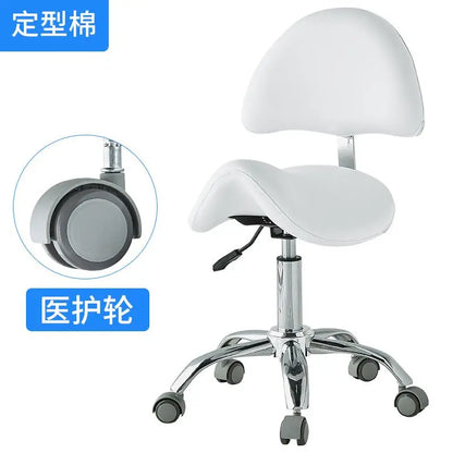 Silla elevadora para técnico de belleza, silla para dentista, silla para salón de uñas, taburete giratorio silencioso para computadora para peluquería y tatuajes.
