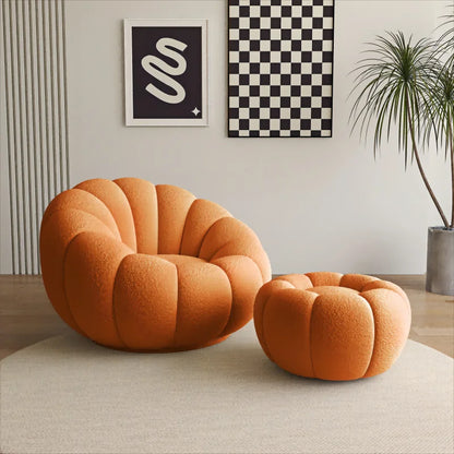 Pumpkin Lazy Armchair-A Cloud Of Plush Comfort