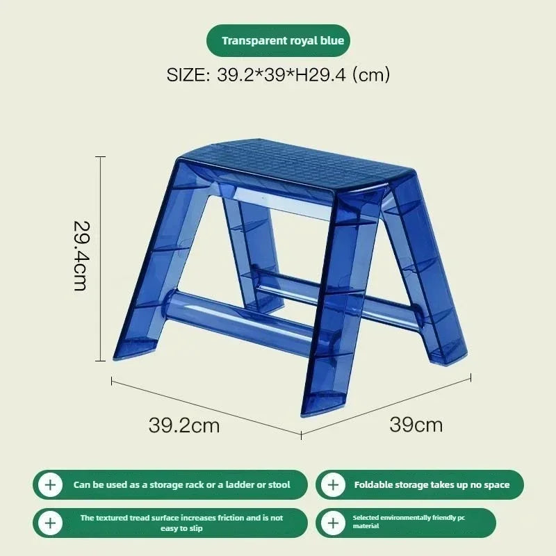 Transparent Foldable Step Ladder - Practical Choice for the Family