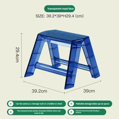 Transparent Foldable Step Ladder - Practical Choice for the Family