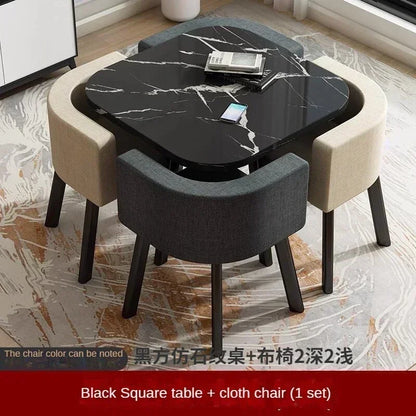 Nordic-Style Table and Chair Set with Storage-Redefining Light Luxury and Minimalism