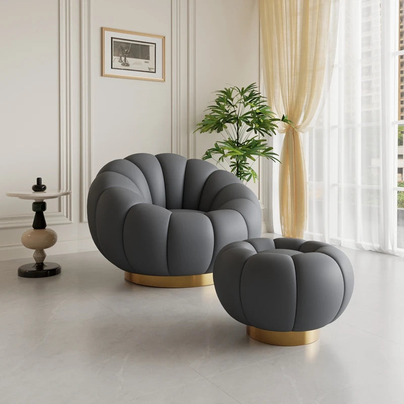 Pumpkin Lazy Armchair-A Cloud Of Plush Comfort