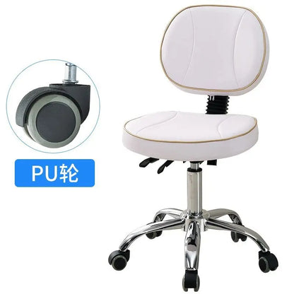 Silla elevadora para técnico de belleza, silla para dentista, silla para salón de uñas, taburete giratorio silencioso para computadora para peluquería y tatuajes.
