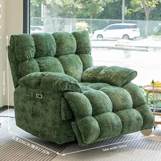 Electric Massage Recliner Sofa Chair – Modern Single Seat with Swivel & Sleep Mode – Living Room Furniture
