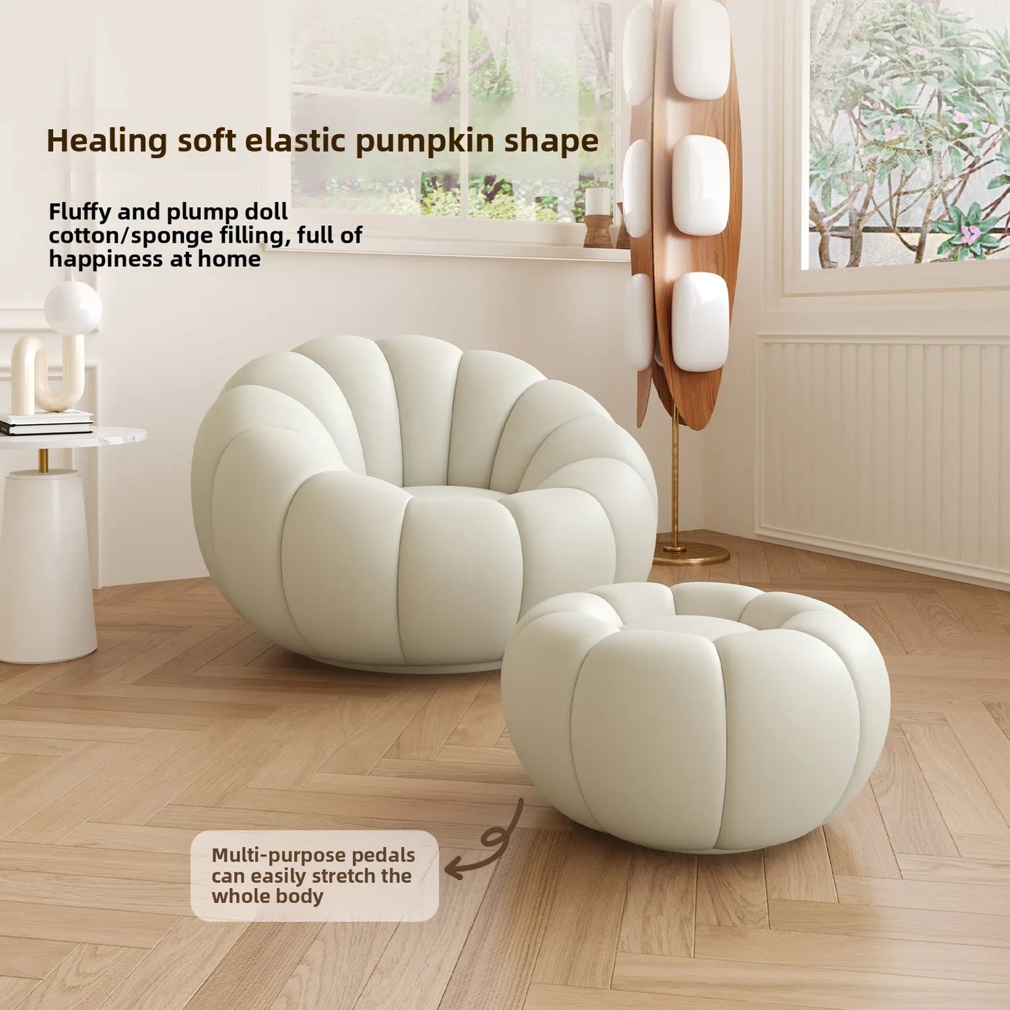 Pumpkin Lazy Armchair-A Cloud Of Plush Comfort