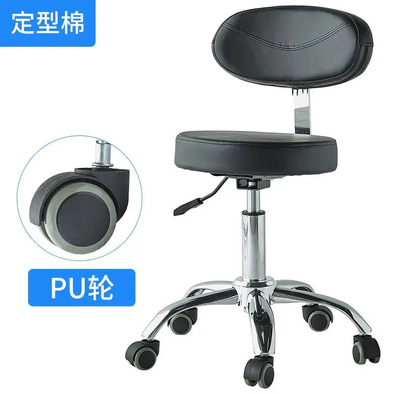 Silla elevadora para técnico de belleza, silla para dentista, silla para salón de uñas, taburete giratorio silencioso para computadora para peluquería y tatuajes.